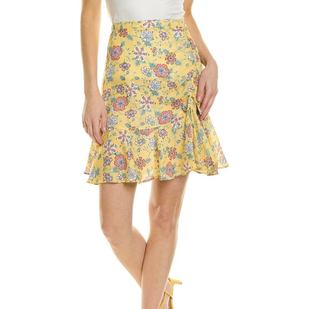 Max Studio Womens Ruffle Hem Mini Skirt S